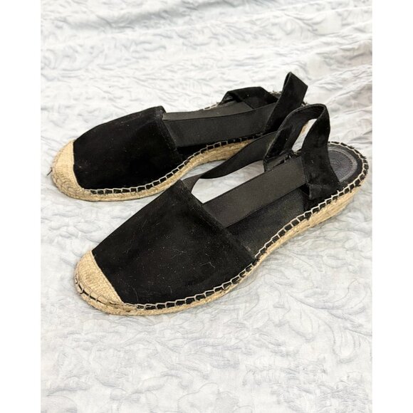 Vidarreta black suede slingback heel Espadrille Sandals 41 - Picture 6 of 7